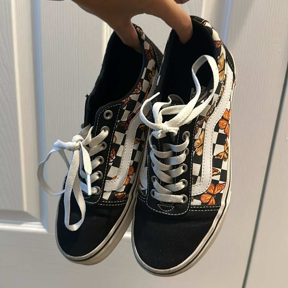 Checkered butterfly vans
